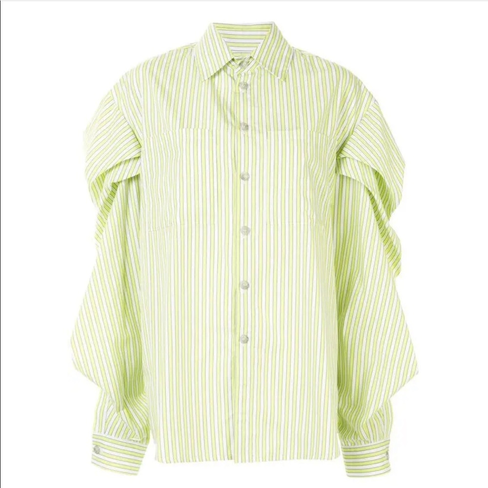 Natasha Zinko Drop Shoulder Striped Shirt